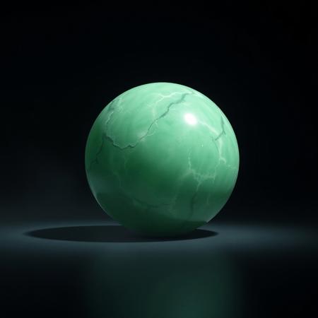 Huge jade  orb with black glowing aura. Simple background,  dark background, cinematic view, no more text