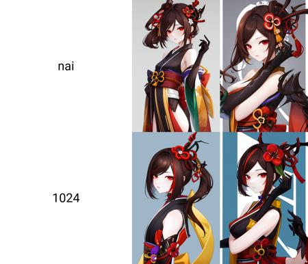 <lora:åç»nai:1>,qianzhi,1girl,solo,red eyes,gloves,kimono,hair ornament,brown hair,japanese clothes,black gloves,looking at viewer,parted lips,hair flower,flower,bangs,character name,streaked hair,multicolored hair,, 1girl,
,  (masterpiece,best quality:1.2),absurdres