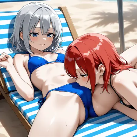 Kissing Crotch (Yuri) -SDXL