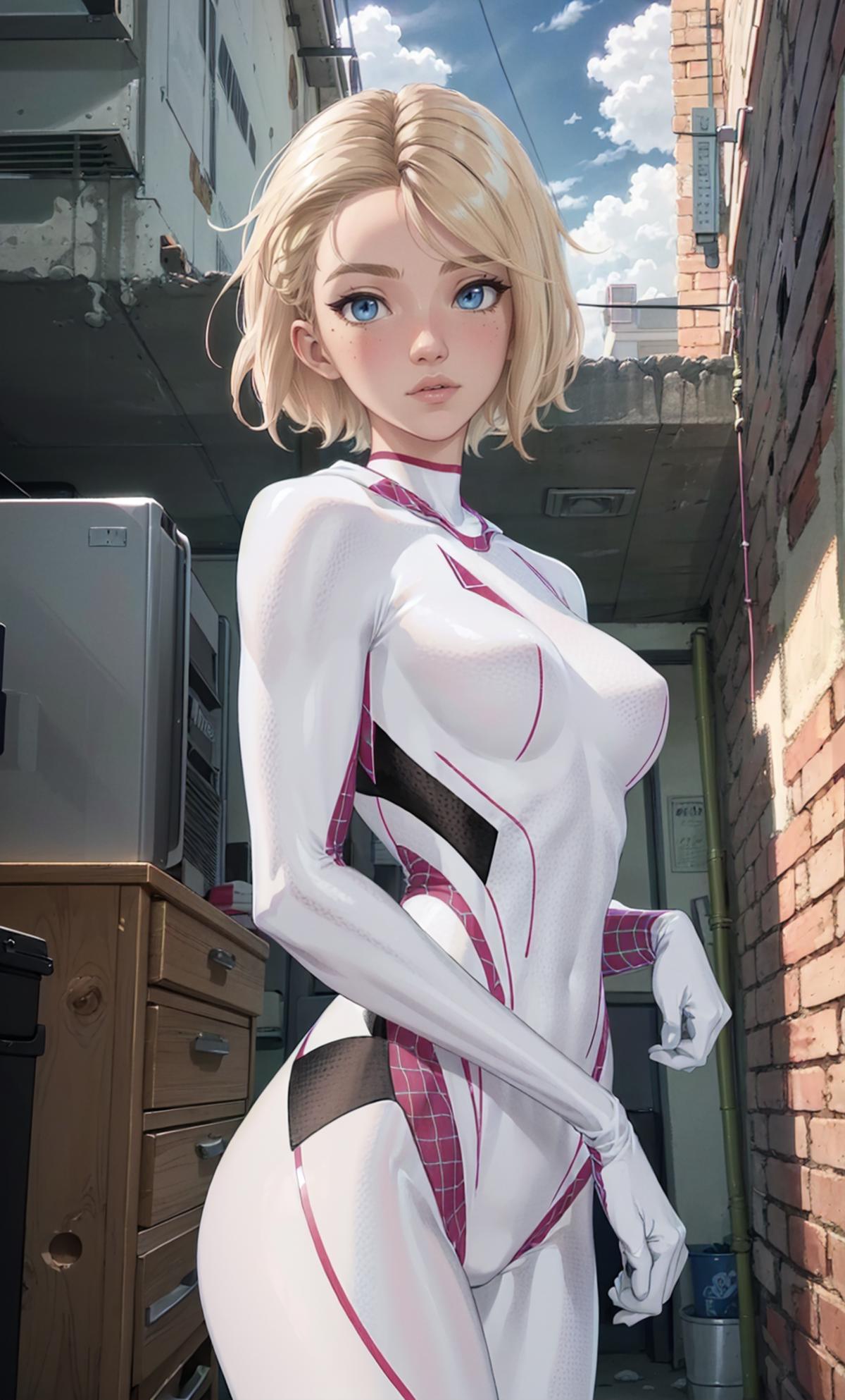 Spider Gwen (commission) | Goofy Ai image by _YORU_