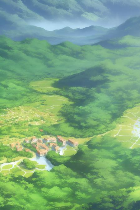 <lora:Bakuen_backgrounds:0.7> ultra detailed fantasy willage, 8k, masterpiece, absurdres, anime,