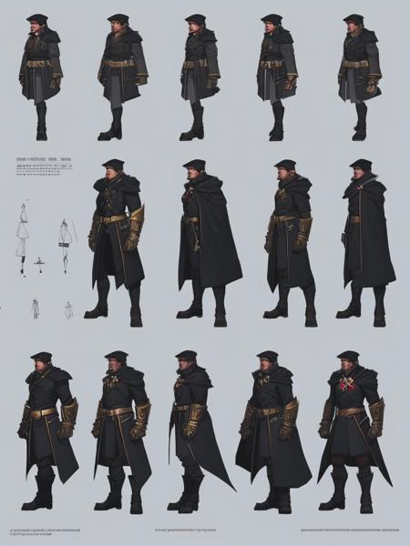 <lyco:CharacterDesign:1.0> character design sheet