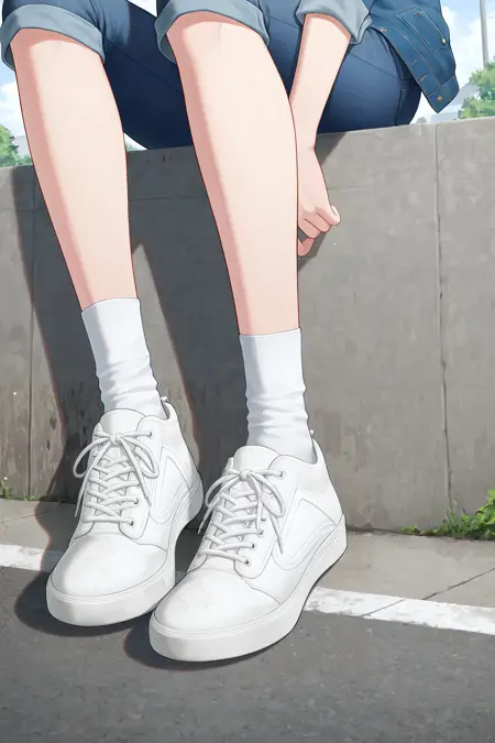 Vans Look Alike Low-Top White Shoes