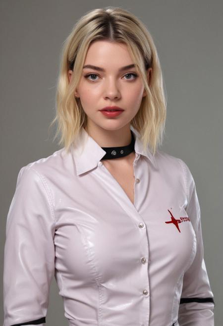 arafed  sensual woman in a nurse uniform holding a knife and her huge boobs bullieng out  of unfirm, sexy senbsual thighs, wet, lusty smirk on face , a portrait inspired by Eve Ryder, trending on cg society, serial art, sydney sweeney, anya taylor-joy, anya taylor - joy, nurse girl, anya taylor joy, dressed anya taylor - joy, anya taylor - joy vampire queen, nurse's leather suit, anya_taylor-joy
Show More