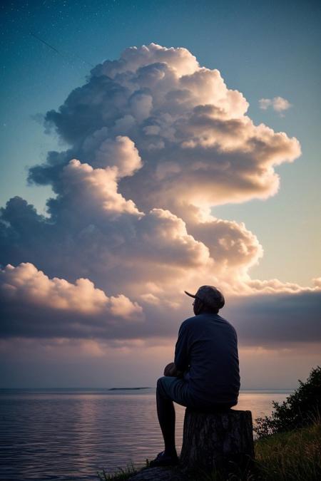An old man sits serenely on a crescent moon, (fishing among the clouds:1.4). The scene has an evening, tranquil atmosphere. It’s dreamy and whimsical.
deep depth of field, photography, Natural geographic photo, Hyper-realistic, 16k resolution, (masterpiece, award winning artwork), many details, extreme detailed, full of details, Wide range of colors, high Dynamic,