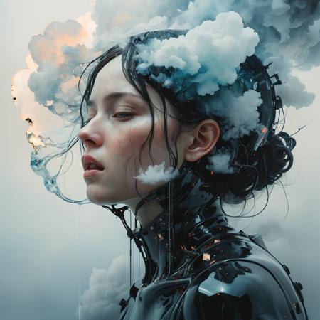 the attempt to awaken hidden mysterious energy by Conrad Roset, Brandon Kidwell, Andreas Lie, Dan Mountford, Agnes Cecile, Jeremy Mann, oil and ink canvas, fine art, super dramatic light, amazing depth, hyperdetailed, iridescent water, misty clouds with intense electric energy, masterwork by head of prompt engineering <lora:add-detail-xl:1.3>  <lora:hyperkraximalism:0.25>