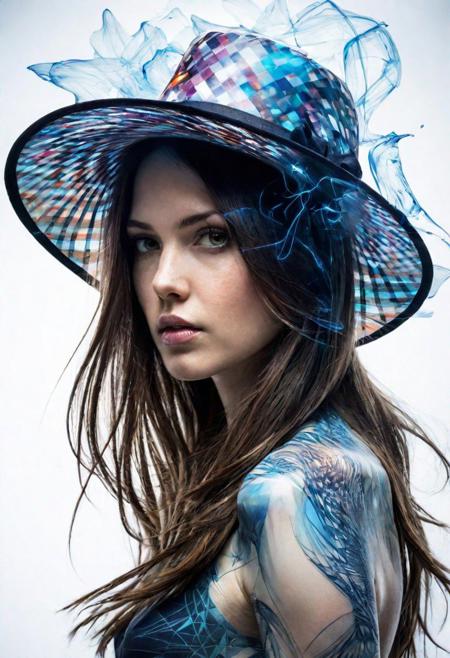 mysterious silhouette woman with hat, by Minjae Lee, Carne Griffiths, Emily Kell, Steve McCurry, Geoffroy Thoorens, Aaron Horkey, Jordan Grimmer, Greg Rutkowski, amazing depth, double exposure, surreal, geometric patterns, intricately detailed, bokeh,  perfect balanced, deep fine borders, artistic photorealism , smooth,  great masterwork by head of prompt engineering   <lora:add-detail-xl:2>  <lora:Double_Exposure:0.5>