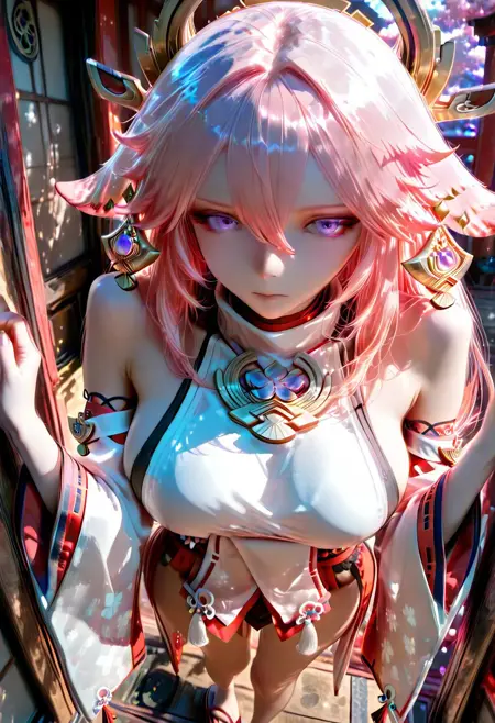 Yae Miko Clothing style