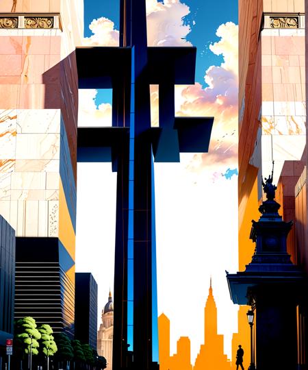 score_9, score_8_up, score_7_up,
<lora:Authoritarian_Architecture_(Architecture)_(SDXL)_(AD):0.8> authoritarian, scenery, building, city, cityscape, architecture, monumental architecture, 
8K, In'ei, chiaroscuro, soft natural volumetric cinematic perfect light, perfect depth of field shot, ray tracing, photometry, beautiful, subsurface scattering, idealized modern city, wide beautiful boulevards, busy city center, parks and manicured lawn areas, large parks, plazas, skyscrapers, hyper detailed, art by Thomas Kinkade, detailed background, detailed photographic fluffy anime clouds, Unreal Engine, CGI render, absurdly detailed, modern era photograph, masterclass oil painting, made of sandstone and concrete, monumental skyscrapers, vivid white sandstone, rose sandstone, tan sandstone, marble, 
BREAK zPDXL, zPDXLxxx, <lora:wowifierXL:0.2> art by mooncryptowow <lora:sdxl_lightning_8step_lora:0.4> <lora:detailed_notrigger:0.5>