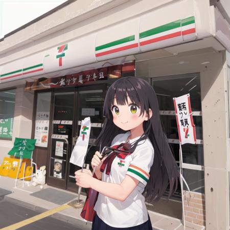 seveneleven, konbini, scenery, storefront, japan,