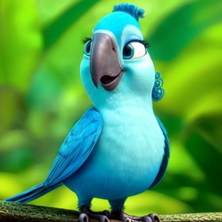 Mimi spix macaw  blue feathers