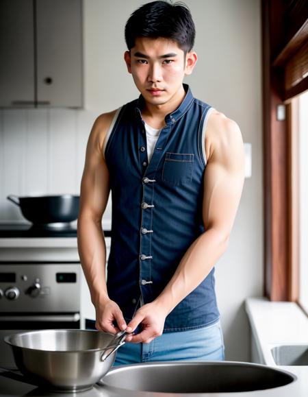 kkw-Asian man standing in kitchen, kkw-photo-pos, kkw-ph-1