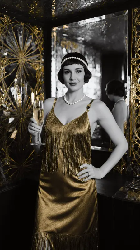 Holding glass / woman with a drink