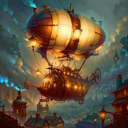 <lora:GasLampFantasyAI:.9> GasLampFantasyAI dirigible