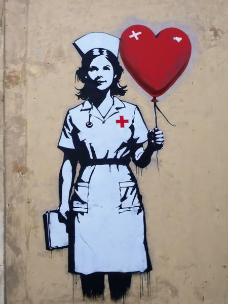 banksy art homage to nurses