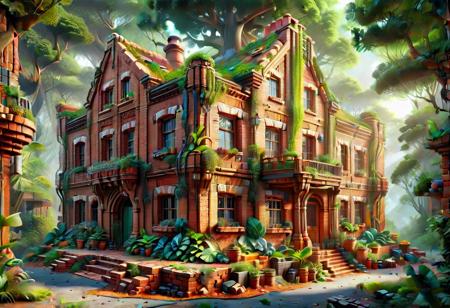 The BRICKiverse. Ultra High Definition 64K, Detailed and Intricate, Digital Art, Photo, Realistic, Cinematic, Studio Lighting, Beautiful Lighting, landscape view