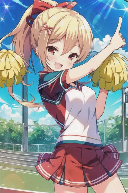 ryuugasaki_julia seio_school_uniform seio_school_summer seio_jersey seio_cheer police_outfit over_jacket