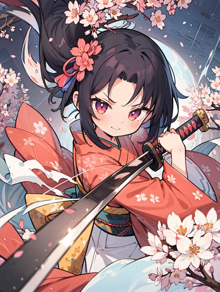 best quality, (kawaii:1.1), (cute), (high resolution:1.2), incredibly absurdres:1.3, incredibly fine illustration
BREAK
face focus, 1girl, kimono, solo, black hair, long hair, (katana:1.4), (fighting:1.2), dynamic angle, smirk, (dynamic angle:1.2) (kawaii illustration:1.2)
BREAK
(sakura:1.4), (dynamic effect:1.1)
<lora:Silicon-landscape-isolation:1>