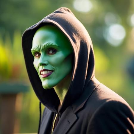 cinematic film still of  <lora:jim carrey the mask:1.2>
jim carrey the mask a woman with a hood on, shallow depth of field, vignette, highly detailed, high budget, bokeh, cinemascope, moody, epic, gorgeous, film grain, grainy