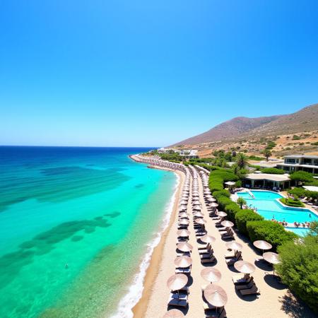 Hallett | Flux LoRA - Greece: Seaside from Above v1.0