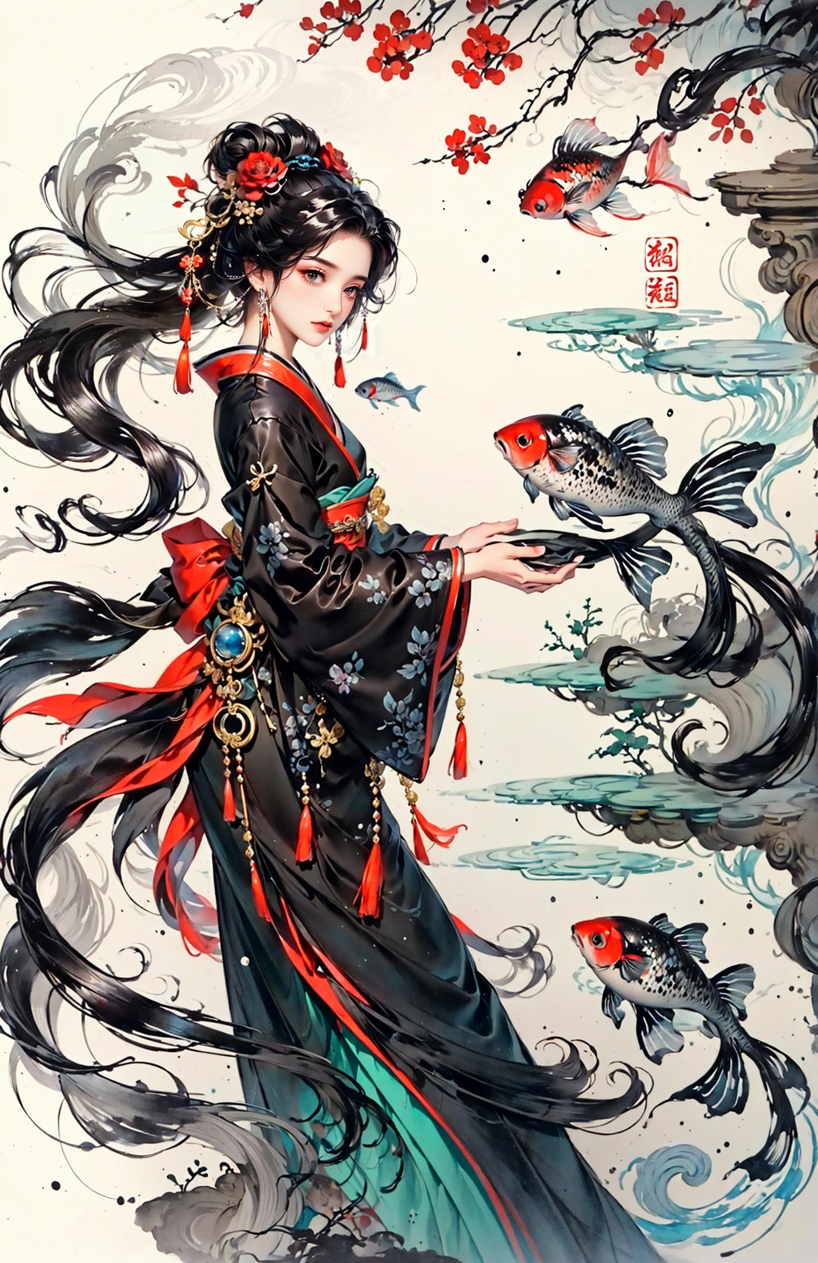 绪儿-水墨鱼fish image by XRYCJ