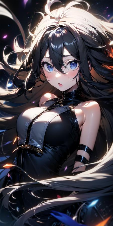 <lora:apstyle3diff:1> apstyle3 apstyle masterpiece best quality detailed eyes
masterpiece best quality 1girl
long hair (messy hair floating :1.25) severe flow
night dark
black background black
upper body  looking at viewer