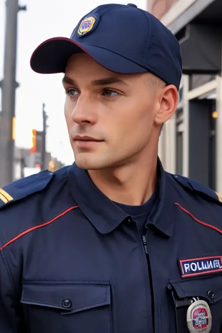 Russian police summer uniform