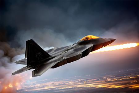 analog gloomy aerial photo of a (F-22 Raptor plane, <lora:r4pt0r:1>), (from behind), ((nighttime)), (flying low through a city on fire), (explosions in the background), (tracer gunfire),  High Detail, Sharp focus, (photorealism), realistic, best quality, 8k, award winning, dramatic lighting, epic, cinematic, masterpiece, rim light, (action movie), war,  depth of field, dutch angle, motion blur,