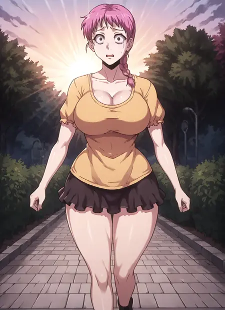 Pink Hair lady (Hachishaku Hachiwa Keraku Meguri)