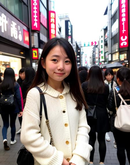 japanese girl in shibuya street