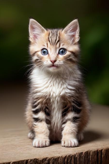 a highly realistic photo of kitten, HQCAT, <LORA:HQCAT:1.0>, realistic, natural lighting, post-processing, ultra realistic, highly detailed, very detailed, cinematic, hyper realistic, intricate scenery, sharp, photo by Annie Leibovitz, film, studio lighting, detailed skin, ultra realistic, bokeh, sharp features