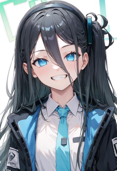 best quality, masterpiece, highres, solo, {arisu_bluearchive:0.90}, evil_grin, evil_smile, grin, portrait, looking at viewer