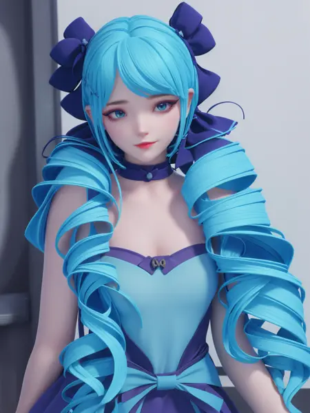 英雄联盟_灵罗娃娃·格温(面部)_League of Legends_Gwen(face only)