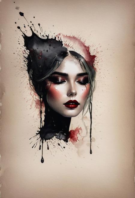 RAW profile photo, close-up, dark atmosphere, masterpiece, cinematic film still of a blonde beautiful woman, detailed eyes,eyeliner, darkred lipstick, black lace turtleneck dress, tack sharp focus on eyes, Sensual, lustful, seductive,  intricate, ultra detailed, 8k, <lora:MS_DitavT_V1_32:0.6>