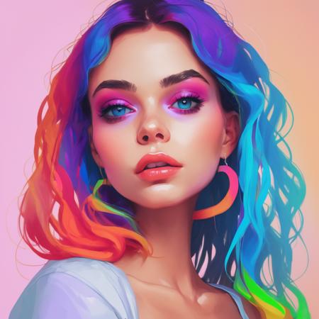 Colorful babe