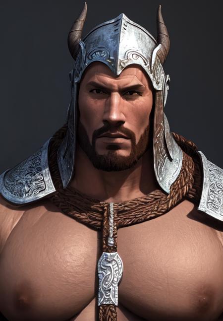 1man, <lora:Nord-Male:0.8>, Nord-Male, 1man, solo, portrait, steel armor, viking, helmet, Athletic, large muscles, ripped, chiseled, sculpted, balansed, mesomorph body, (masterpiece, best quality, absurdres, detailed, ultra-detailed:1.3), hot