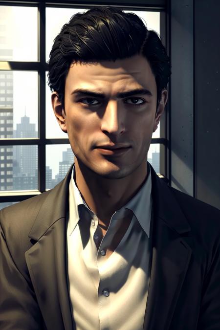 (day),high rise apartment, windows,
Black_suit,Black_jacket,black tie,white shirt,
<lora:vito_scaletta_mafia2-KK77-V1:0.7>,
black hair,black eyes,Bangs,Short hair,
1 Man, 40yo,male,looking at viewer,
NSFW,official art,extremely detailed CG unity 8k wallpaper, perfect lighting,Colorful, Bright_Front_face_Lighting,
(masterpiece:1.0),(best_quality:1.0), ultra high res,4K,ultra-detailed,
photography, 8K, HDR, highres, absurdres:1.2, Kodak portra 400, film grain, blurry background, bokeh:1.2, lens flare, (vibrant_color:1.2)