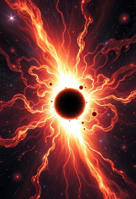 THE CREATION OF THE UNIVERSE THROUGH THE IMPLOSION OF A SUPERNOVA BLACK HOLE EMITTING ENERGY FULLON LIFEFORCE SPECTACULAR COSMIC BIRTH