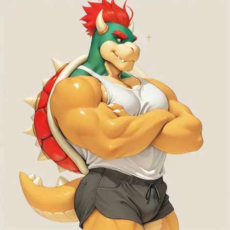 Bowser and the Koopa Troop (anthro/human forms)
