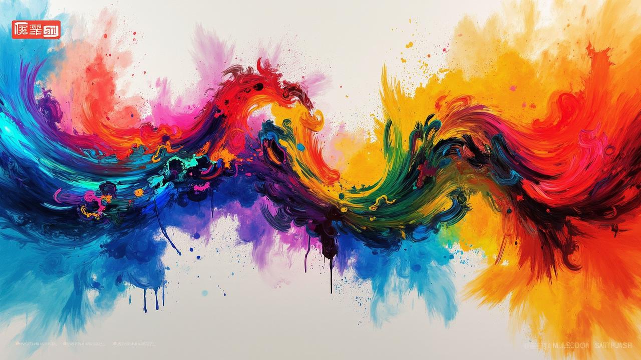 A painting has many colors in it.abstract and artistic styles