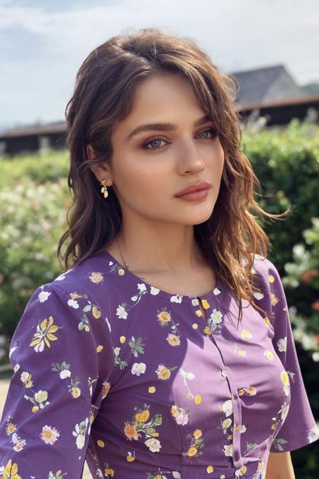 1girl, solo, portrait, face, short-sleeve purple floral sundress, female focus, photorealistic, soft colors, masterpiece, high quality, (high detailed skin:1.1)
<lora:joey_king_lora_v01:1> joey99
