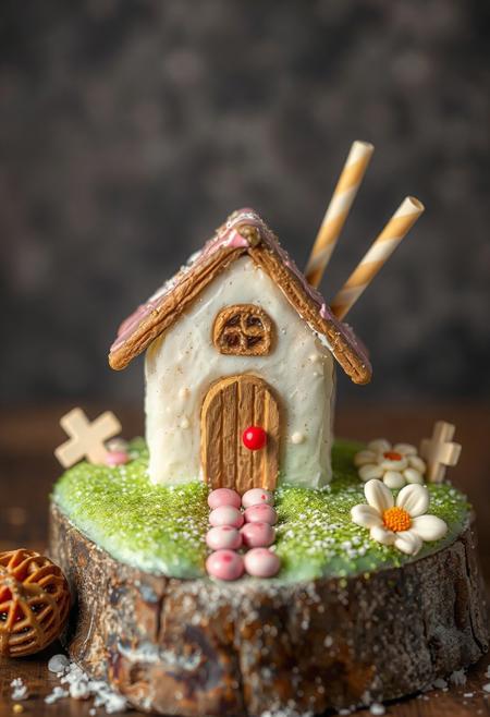 cottage made of ice cream chopsticks