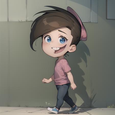 Timmy turner teeth shirt pants blue eyes brown hair