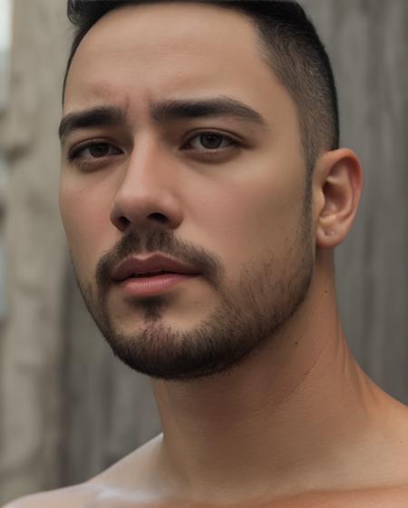 face, male, realistic, topless, <lora:fabiomayor_10350:1>, fabiomayor person,