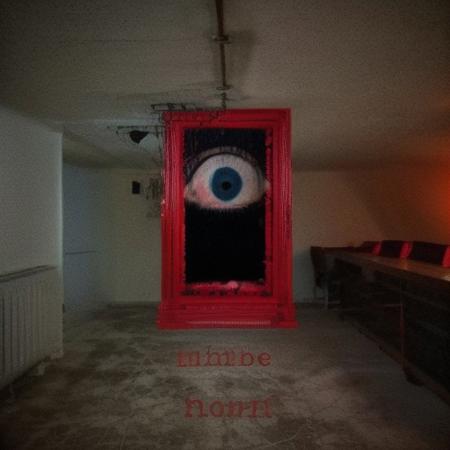 weirdcore wallpaper,  red inscriptions, Liminal spaces, cursed images, lack of context, bizarre images, red text, Dark, night, few lights, eyes looking at the viewer
