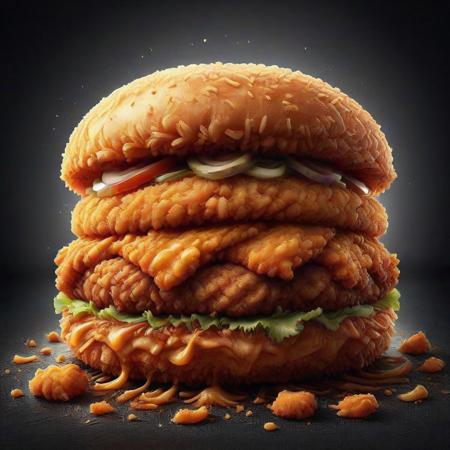 DFC, burger made of deep fried & crispy, best quality