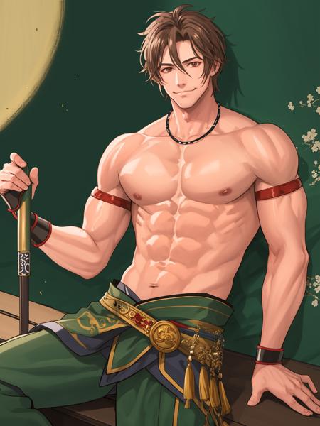 yoshouxu,sea,muscular,1male,masterpiece, best quality,   <lora:yushouxu:0.9>