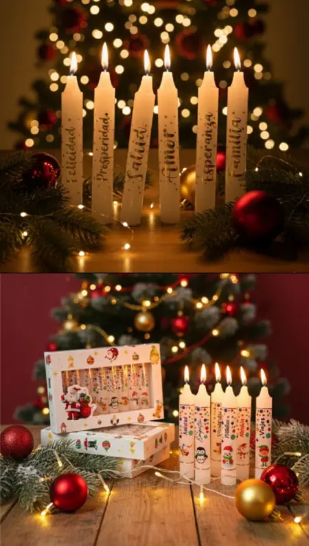 Fluffy velas navidad