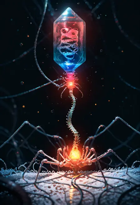 Bacteriophage: Bacteria Devourer (Biology Science) [Illustrious & SD1.5]
