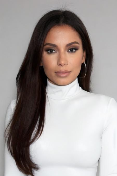 Photo of l4r1554n1t4 woman, white turtleneck blouse